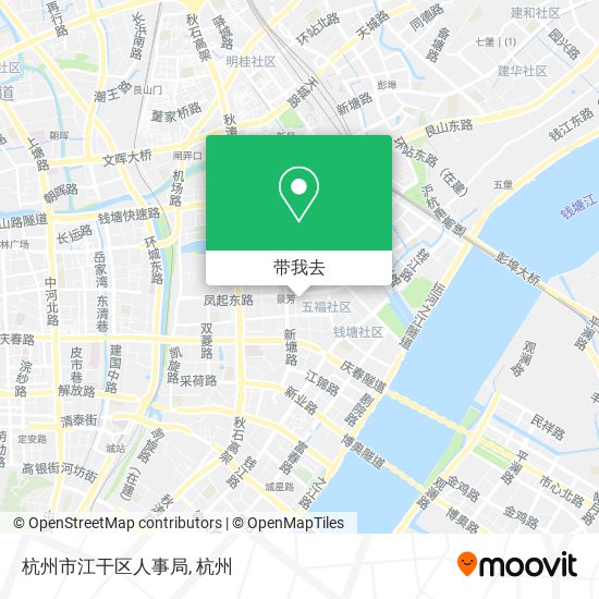 杭州市江干区人事局地图