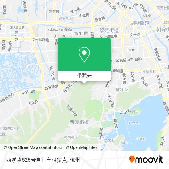 西溪路525号自行车租赁点地图