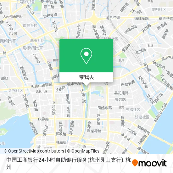 中国工商银行24小时自助银行服务(杭州艮山支行)地图