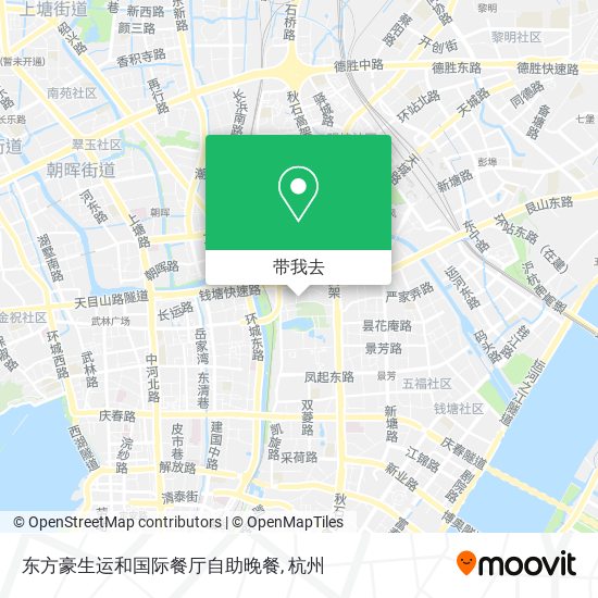 东方豪生运和国际餐厅自助晚餐地图