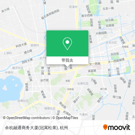 余杭融通商务大厦(冠寓松果)地图