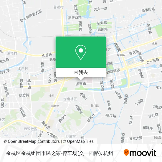 余杭区余杭组团市民之家-停车场(文一西路)地图