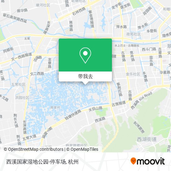 西溪国家湿地公园-停车场地图