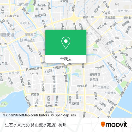 生态水果批发(艮山流水苑店)地图