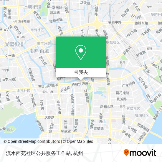 流水西苑社区公共服务工作站地图