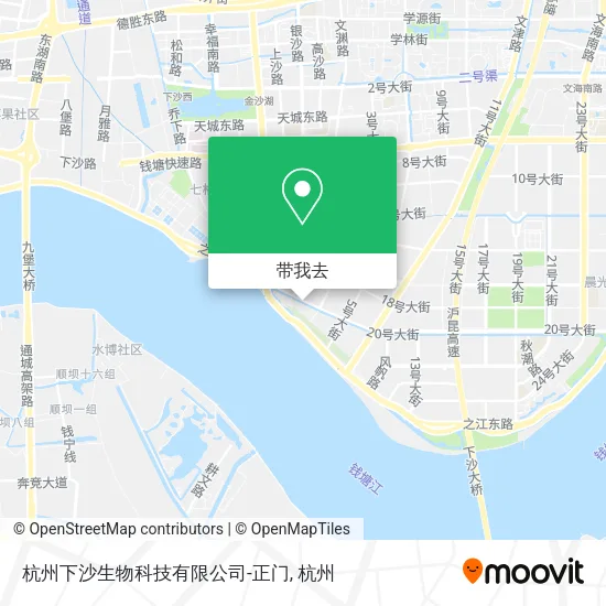 杭州下沙生物科技有限公司-正门地图