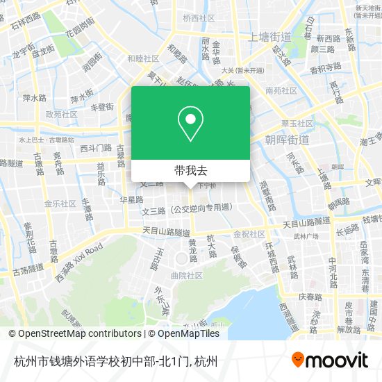 杭州市钱塘外语学校初中部-北1门地图