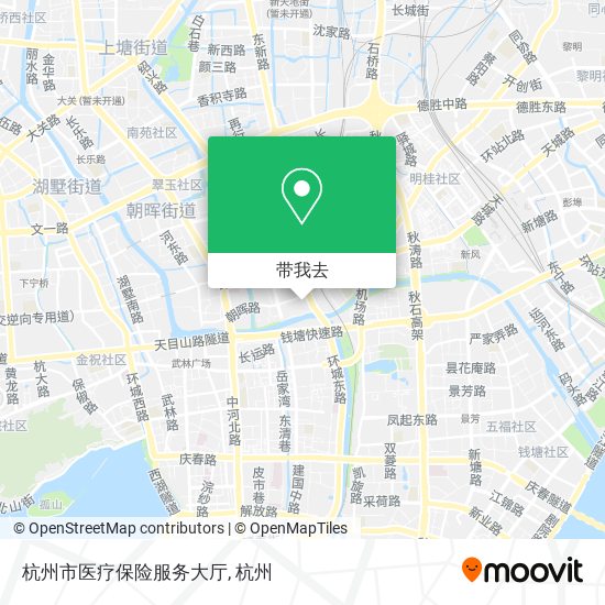 杭州市医疗保险服务大厅地图