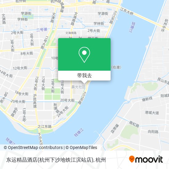 东运精品酒店(杭州下沙地铁江滨站店)地图