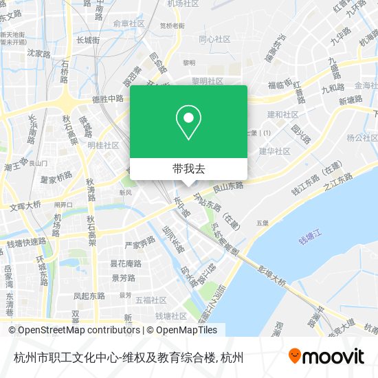 杭州市职工文化中心-维权及教育综合楼地图