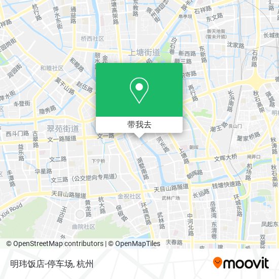 明玮饭店-停车场地图