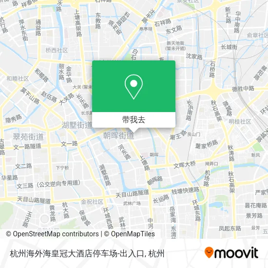 杭州海外海皇冠大酒店停车场-出入口地图