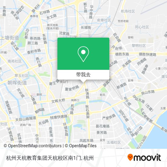 杭州天杭教育集团天杭校区南1门地图