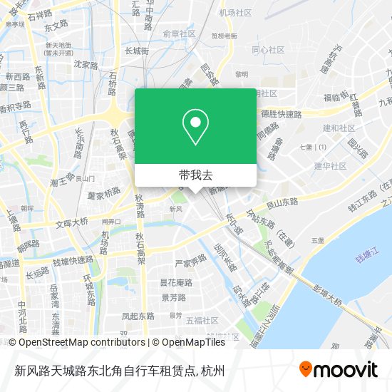 新风路天城路东北角自行车租赁点地图