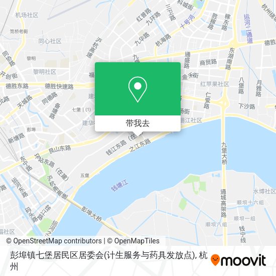 彭埠镇七堡居民区居委会(计生服务与药具发放点)地图