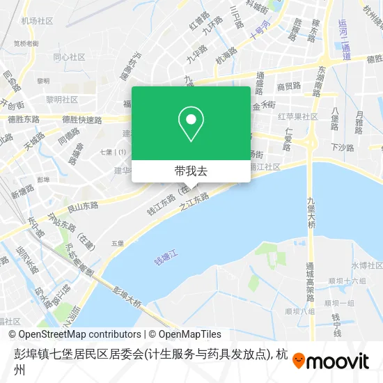 彭埠镇七堡居民区居委会(计生服务与药具发放点)地图