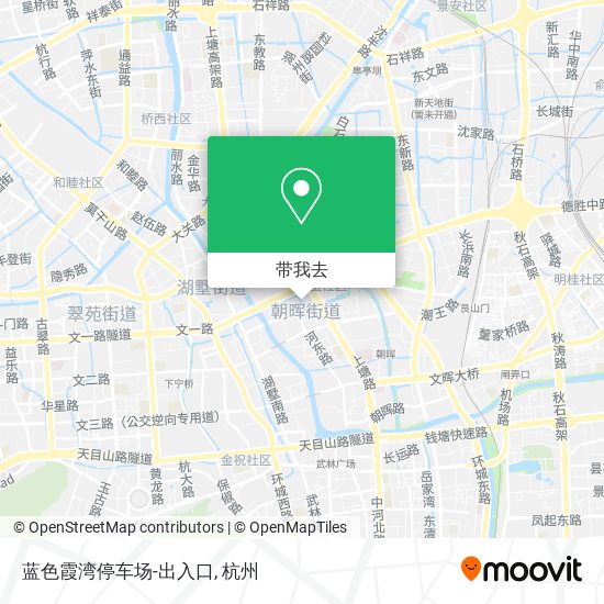 蓝色霞湾停车场-出入口地图