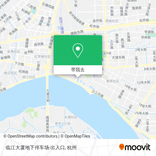 临江大厦地下停车场-出入口地图