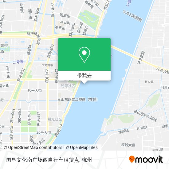 围垦文化南广场西自行车租赁点地图