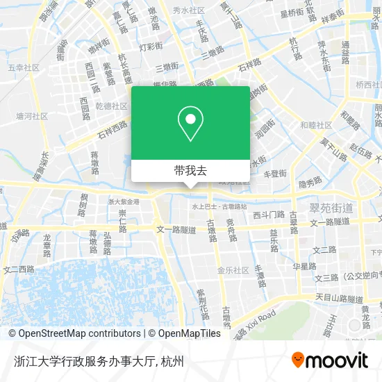 浙江大学行政服务办事大厅地图