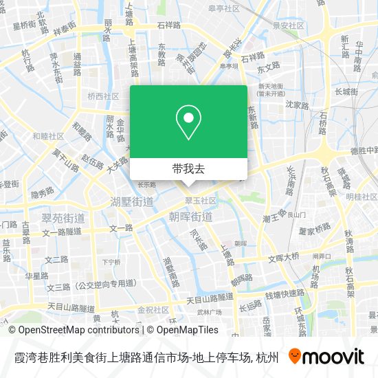 霞湾巷胜利美食街上塘路通信市场-地上停车场地图