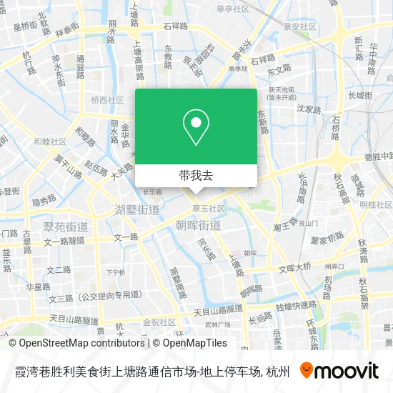 霞湾巷胜利美食街上塘路通信市场-地上停车场地图