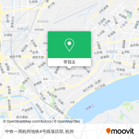 中铁一局杭州地铁4号线项目部地图