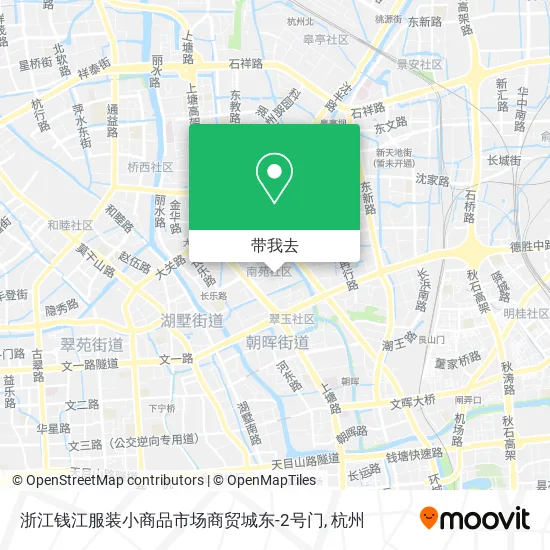浙江钱江服装小商品市场商贸城东-2号门地图