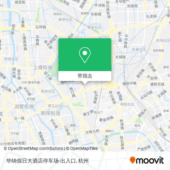 华纳假日大酒店停车场-出入口地图