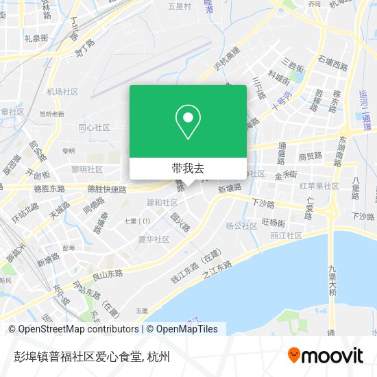 彭埠镇普福社区爱心食堂地图