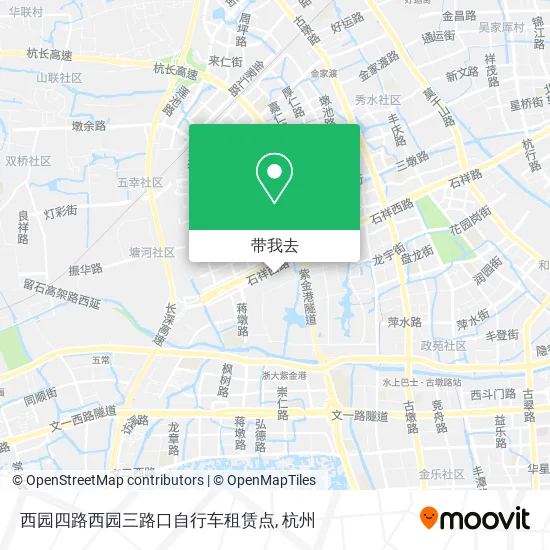西园四路西园三路口自行车租赁点地图