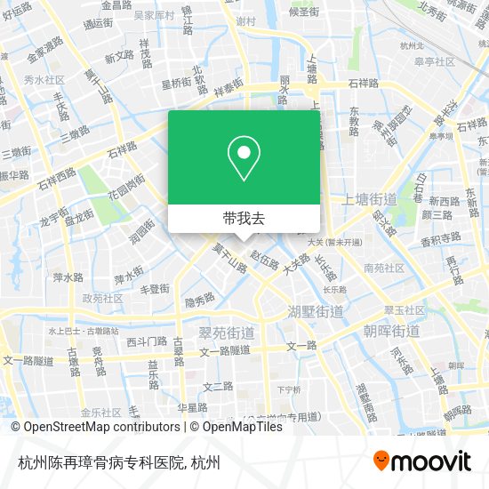 杭州陈再璋骨病专科医院地图
