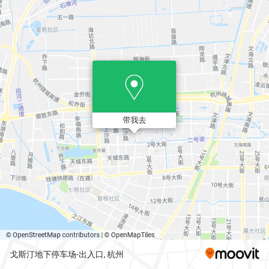 戈斯汀地下停车场-出入口地图