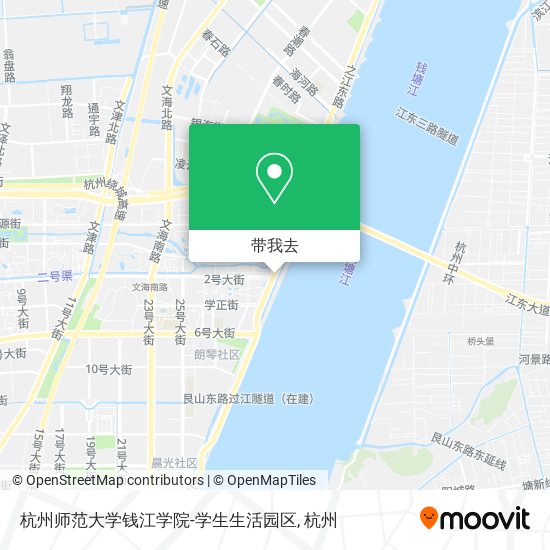 杭州师范大学钱江学院-学生生活园区地图
