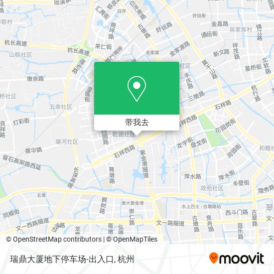 瑞鼎大厦地下停车场-出入口地图