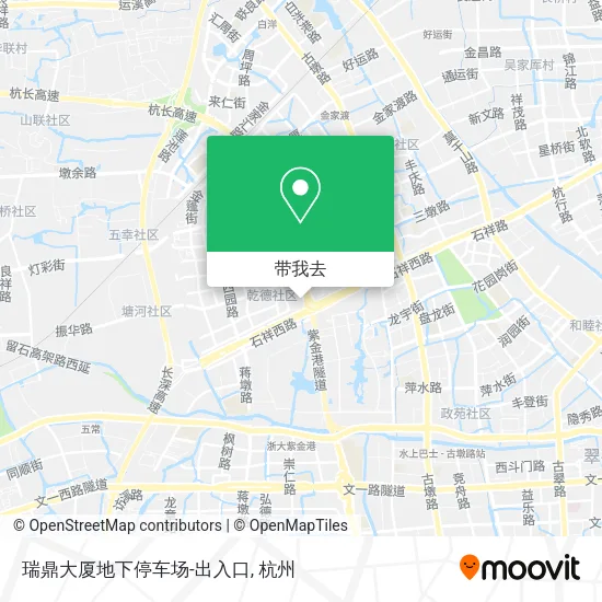 瑞鼎大厦地下停车场-出入口地图