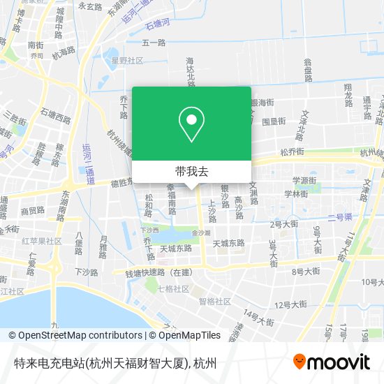 特来电充电站(杭州天福财智大厦)地图