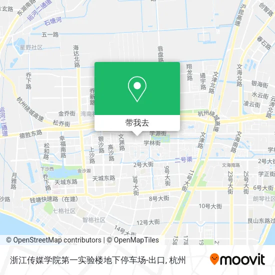 浙江传媒学院第一实验楼地下停车场-出口地图