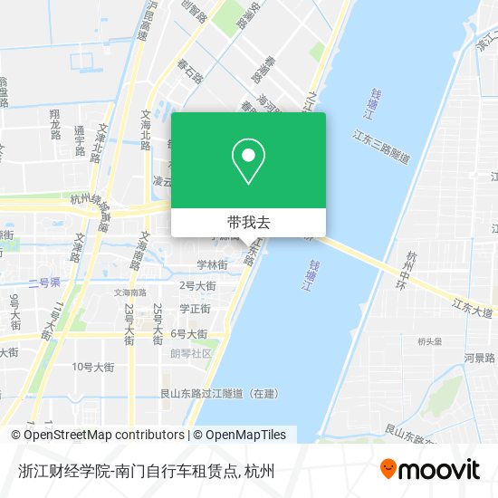 浙江财经学院-南门自行车租赁点地图