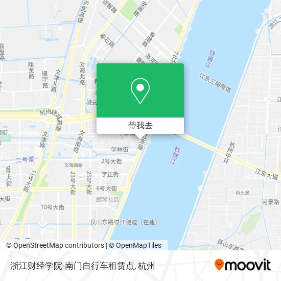 浙江财经学院-南门自行车租赁点地图