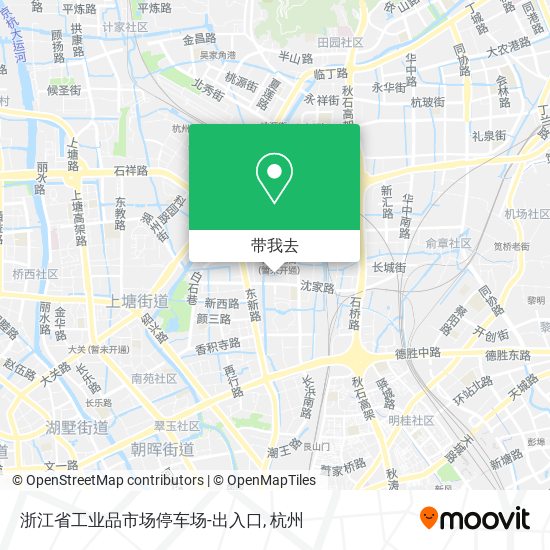 浙江省工业品市场停车场-出入口地图