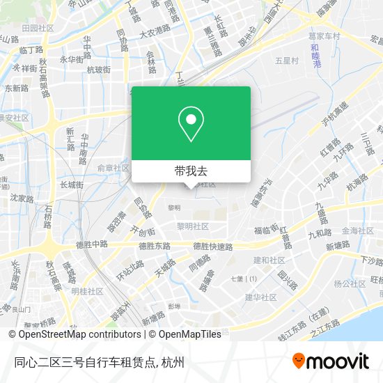 同心二区三号自行车租赁点地图