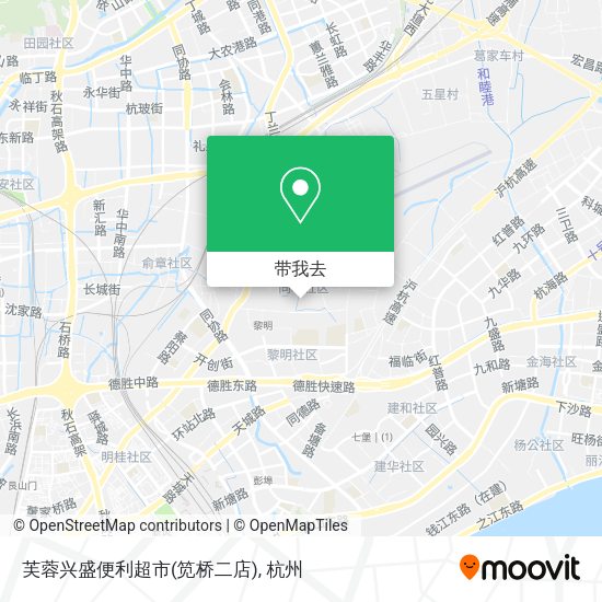 芙蓉兴盛便利超市(笕桥二店)地图
