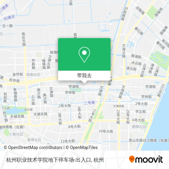 杭州职业技术学院地下停车场-出入口地图