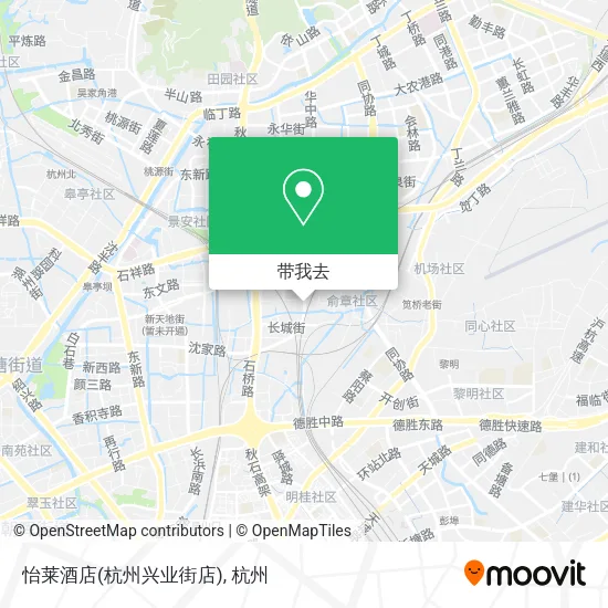 怡莱酒店(杭州兴业街店)地图