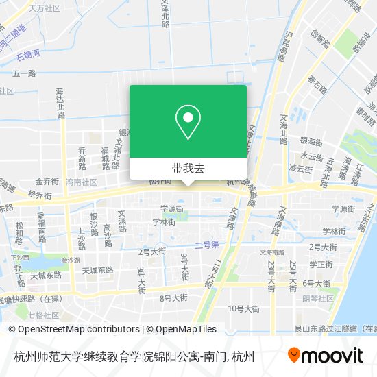 杭州师范大学继续教育学院锦阳公寓-南门地图