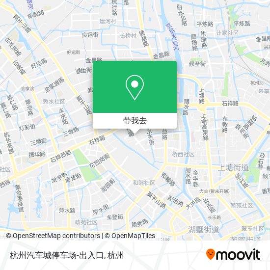 杭州汽车城停车场-出入口地图