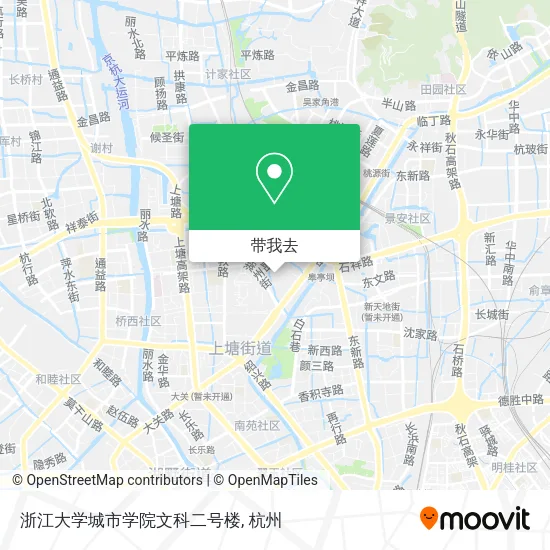 浙江大学城市学院文科二号楼地图