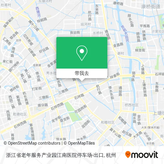 浙江省老年服务产业园江南医院停车场-出口地图
