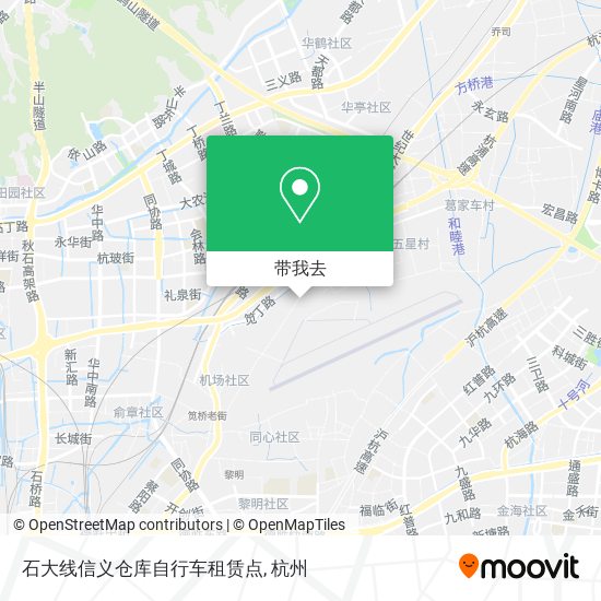 石大线信义仓库自行车租赁点地图